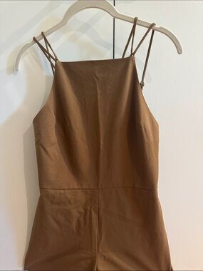 Anthropologie (Maeve) Brown Strappy Sleeveless Romper